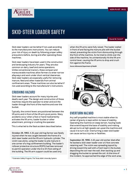 skid steer risk assessment|skid steer loader safety.